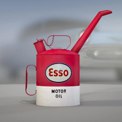 Gas Station Oil Can 50s