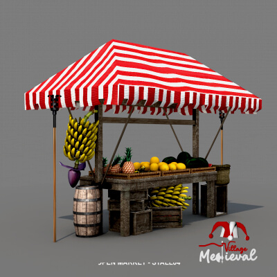 Medieval Market Stall 04