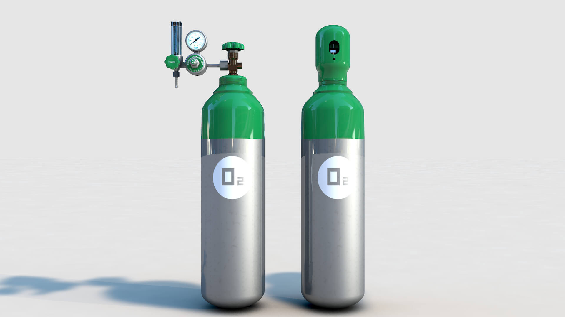 Oxygen Tank O2 3D Model by renatodalle