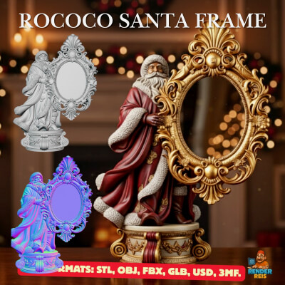 Rococo Santa Frame