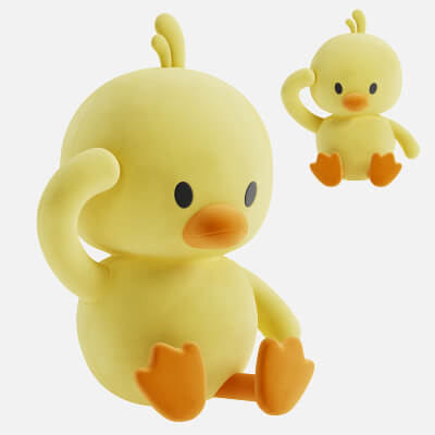 Cute Little Yellow Duck Plush Pillow Toy