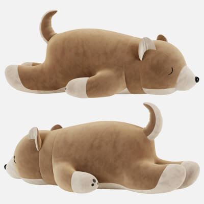 Shiba Dog Sleeping Plush Toy