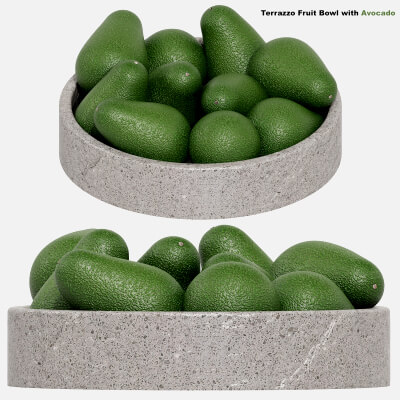 Terrazzo Fruit Bowl with Avocado