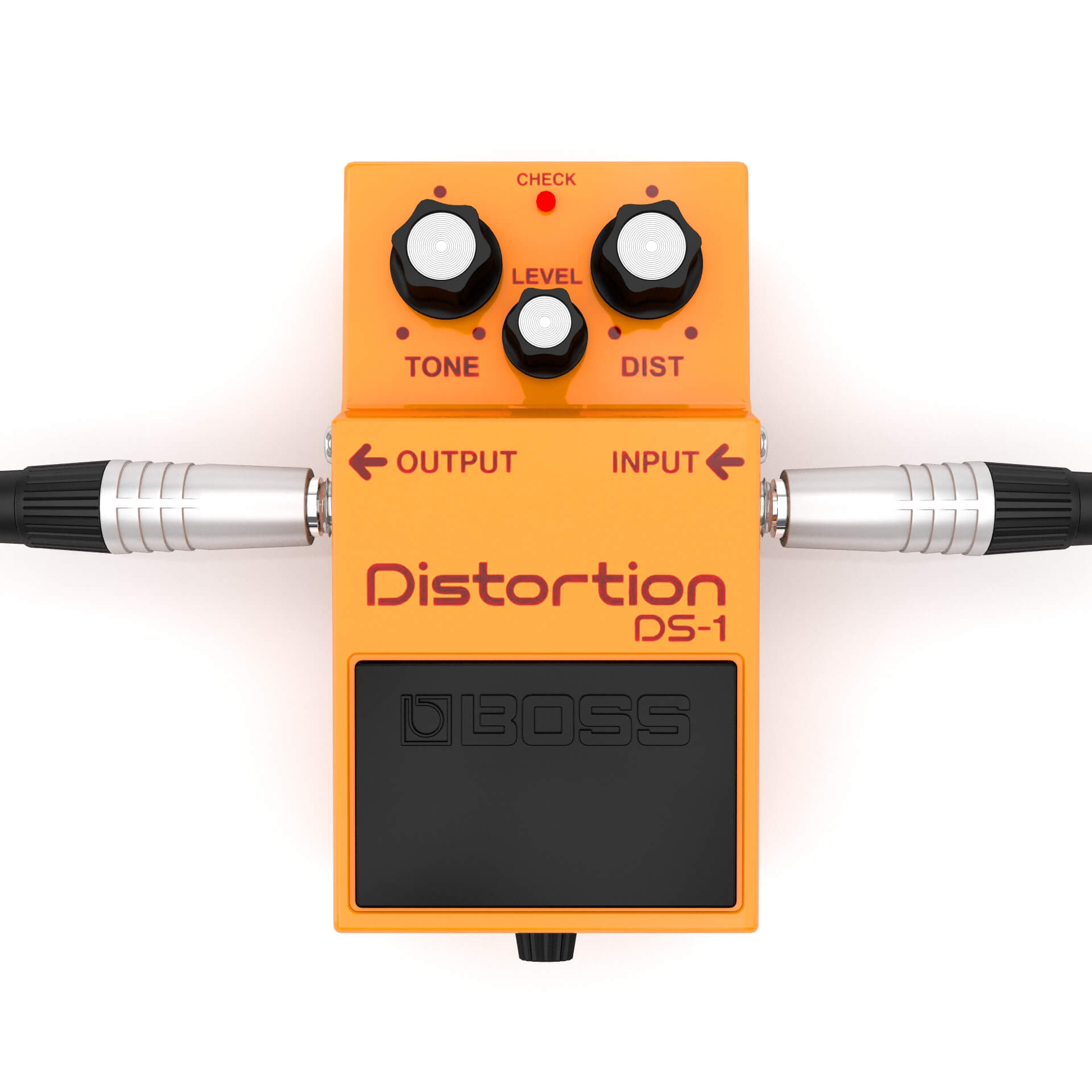 Boss Distortion DS1 Guitar Effect Pedal 3D Model by RenderBlade