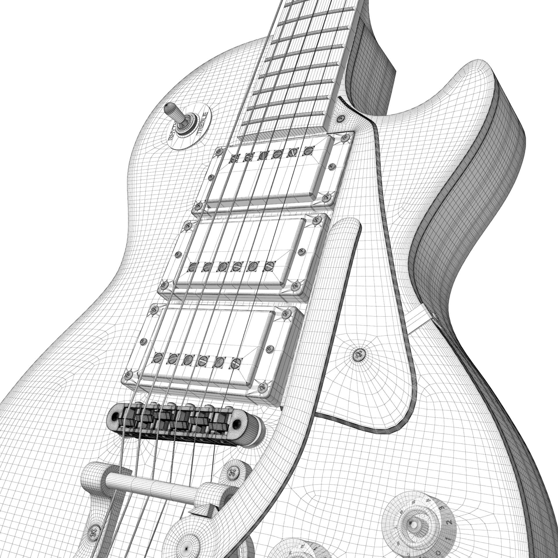 Gibson Les Paul Custom 1957 - 3D Model by RenderBlade