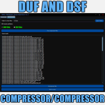 DAZ Studio DUF/DSF DeCompressor