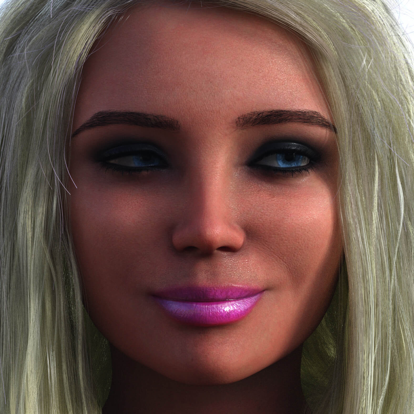 The Blonde 3D Render, Digital Art by rendorgal