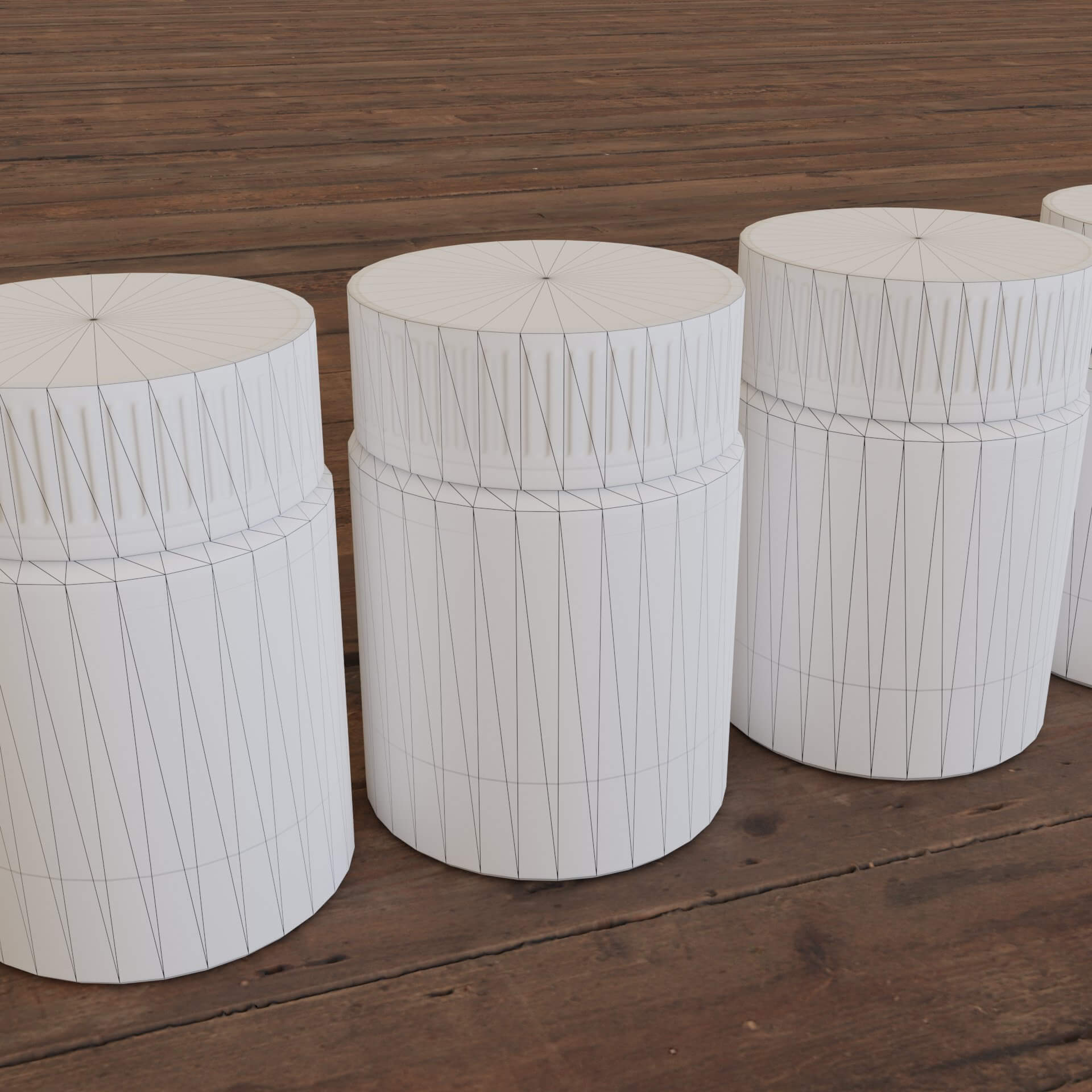 Acrylic Paint Cans 3D Model by rennightmare