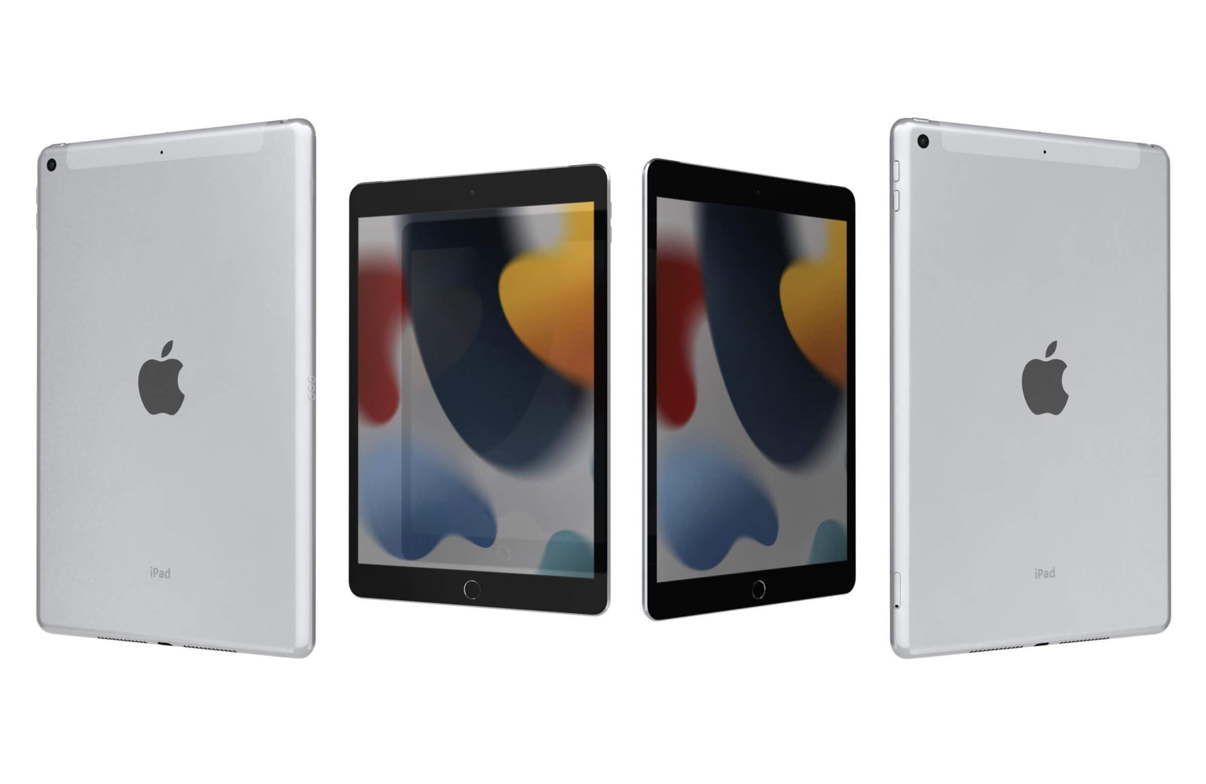 Apple iPad 10 2 2021 9th Gen Space Gray And Silver 3D Model by Rever_Art