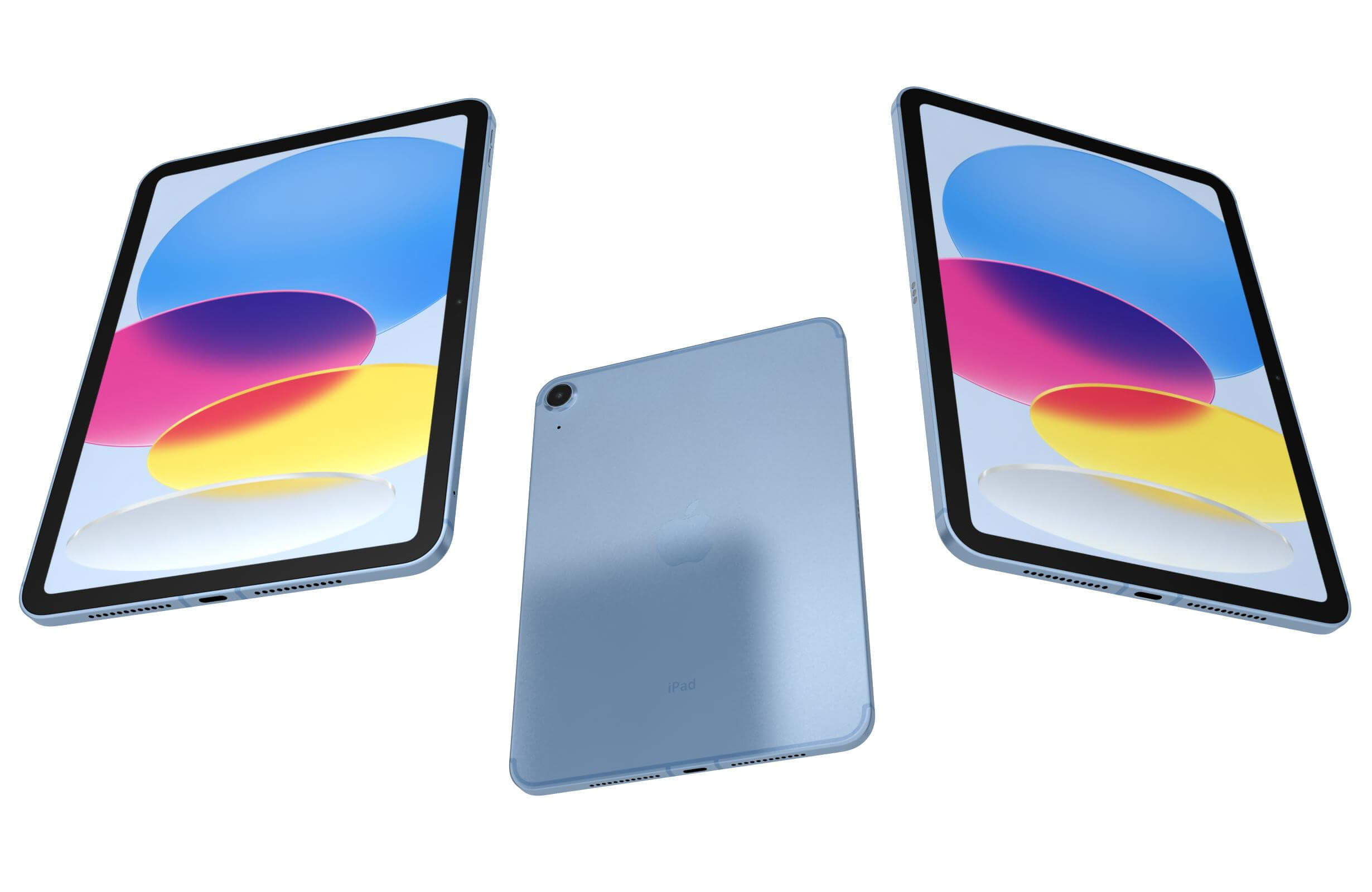 Apple iPad 2022 10th Gen WiFi-Cellular Blue 3D Model by Rever_Art