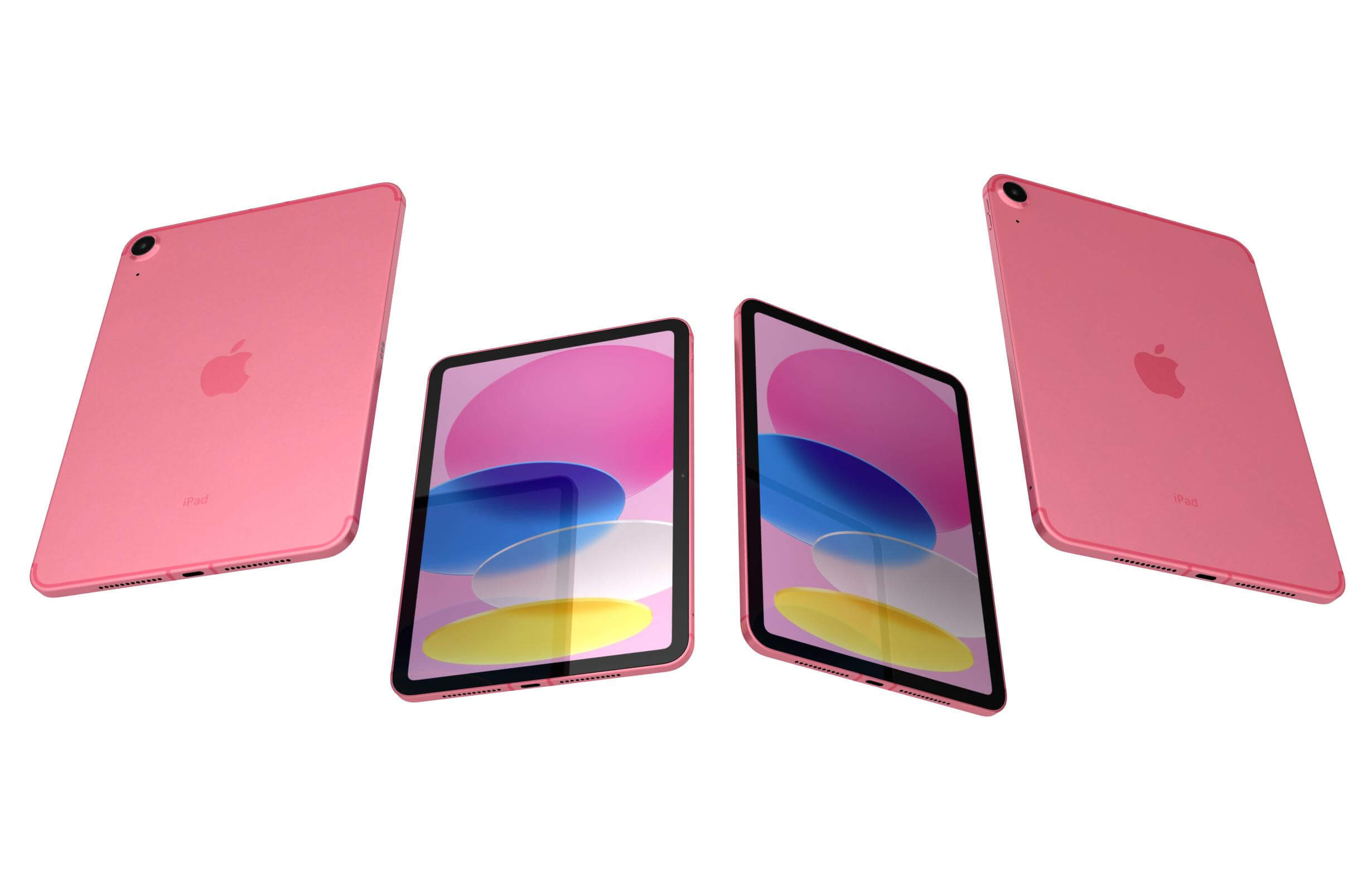 Apple Ipad 2022 10th Gen Wifi Cellular Pink 3d Model By Rever Art