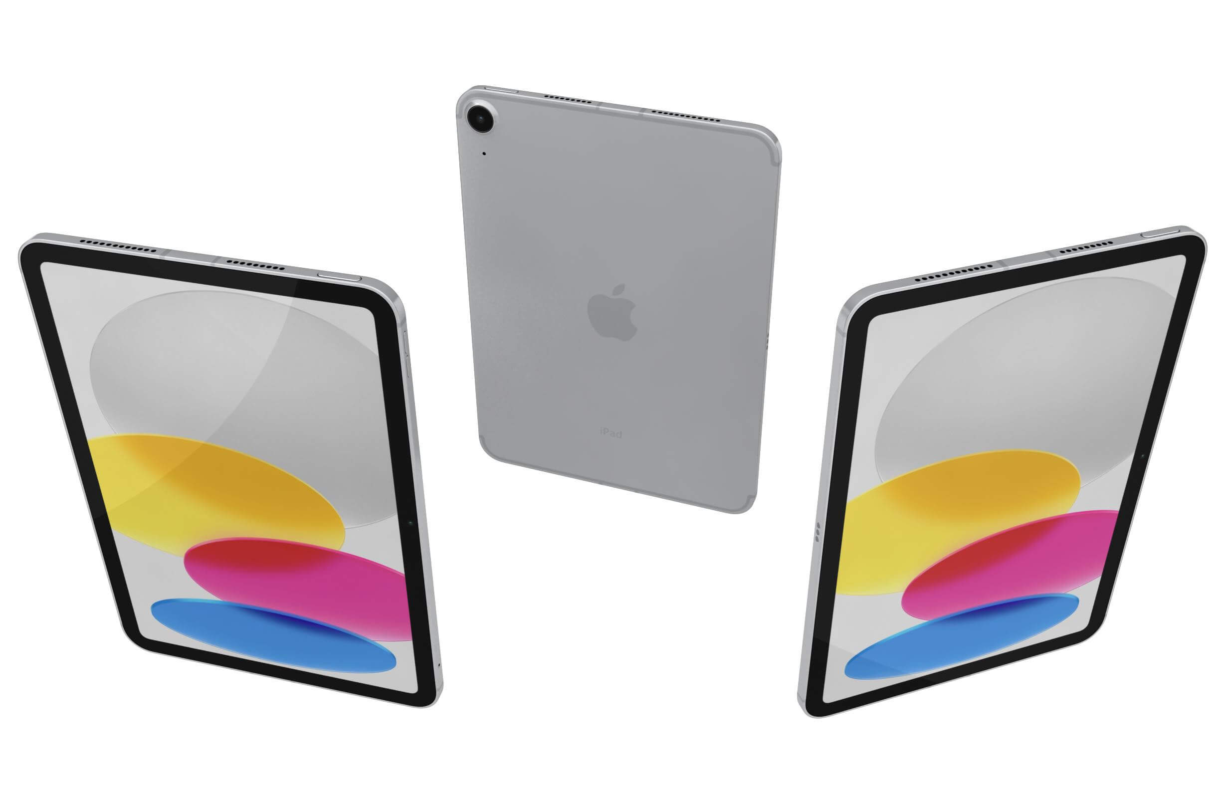 Apple IPad 2022 10th Gen WiFi-Cellular Silver 3D Model by Rever_Art