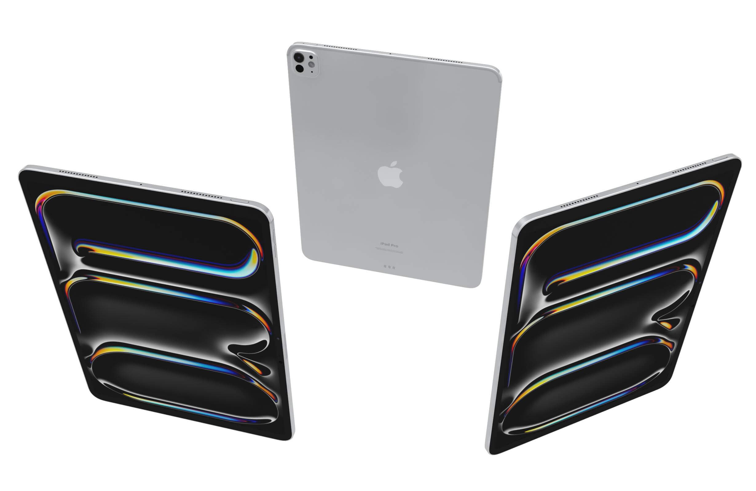 Apple iPad Pro 13 2024 Silver and Space Black - 3D Model by Rever_Art