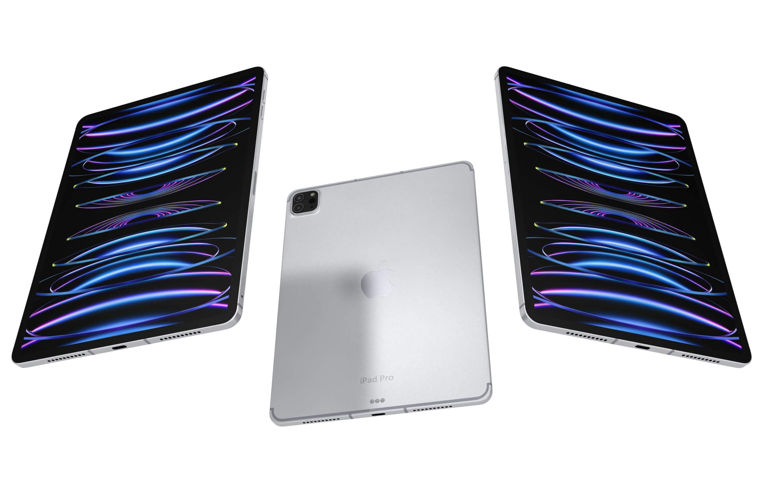 Apple IPad Pro 2022 4th Gen Silver 3D Model by Rever_Art