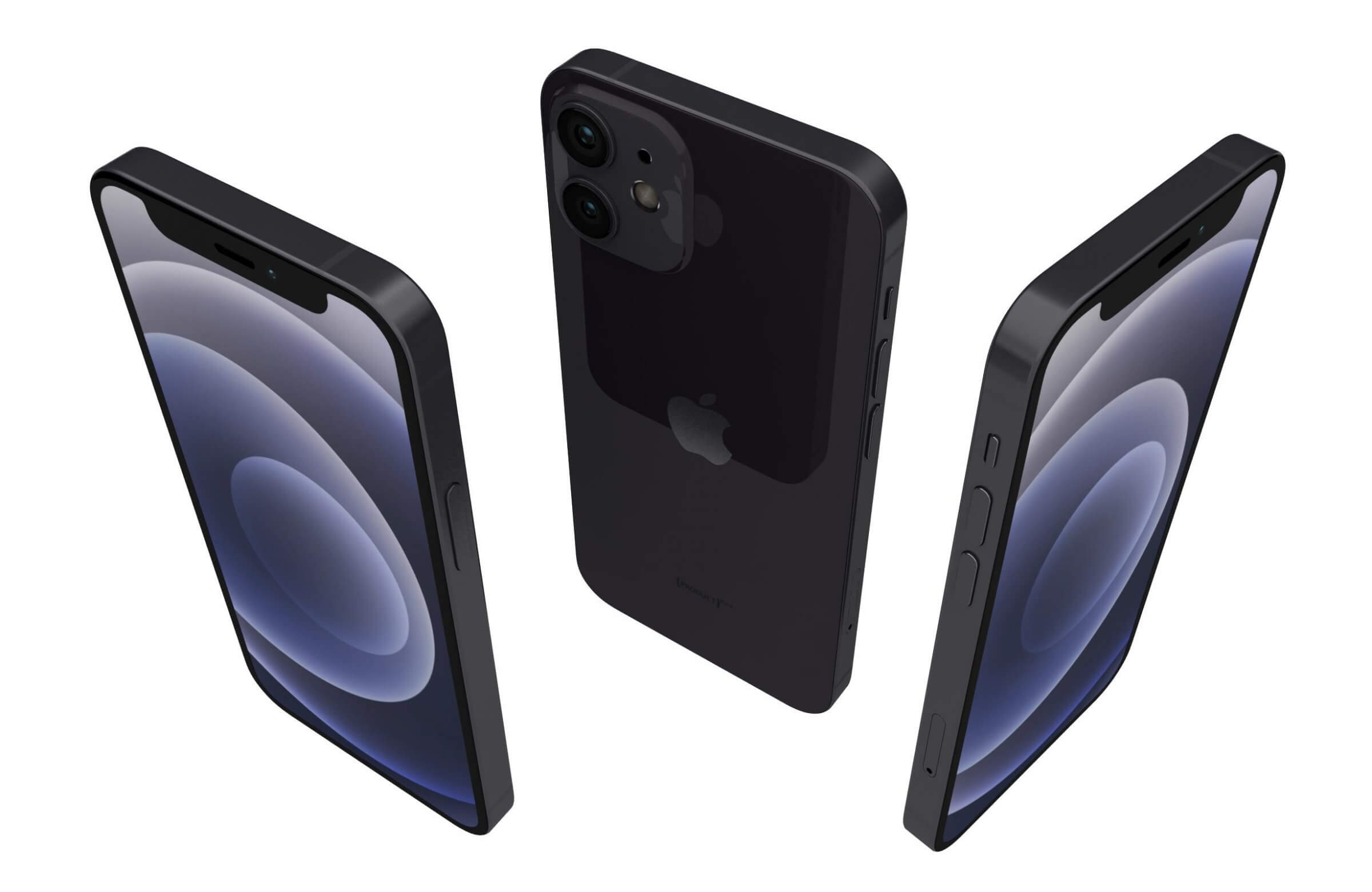 Apple iPhone 12 Mini Black 3D Model by Rever_Art