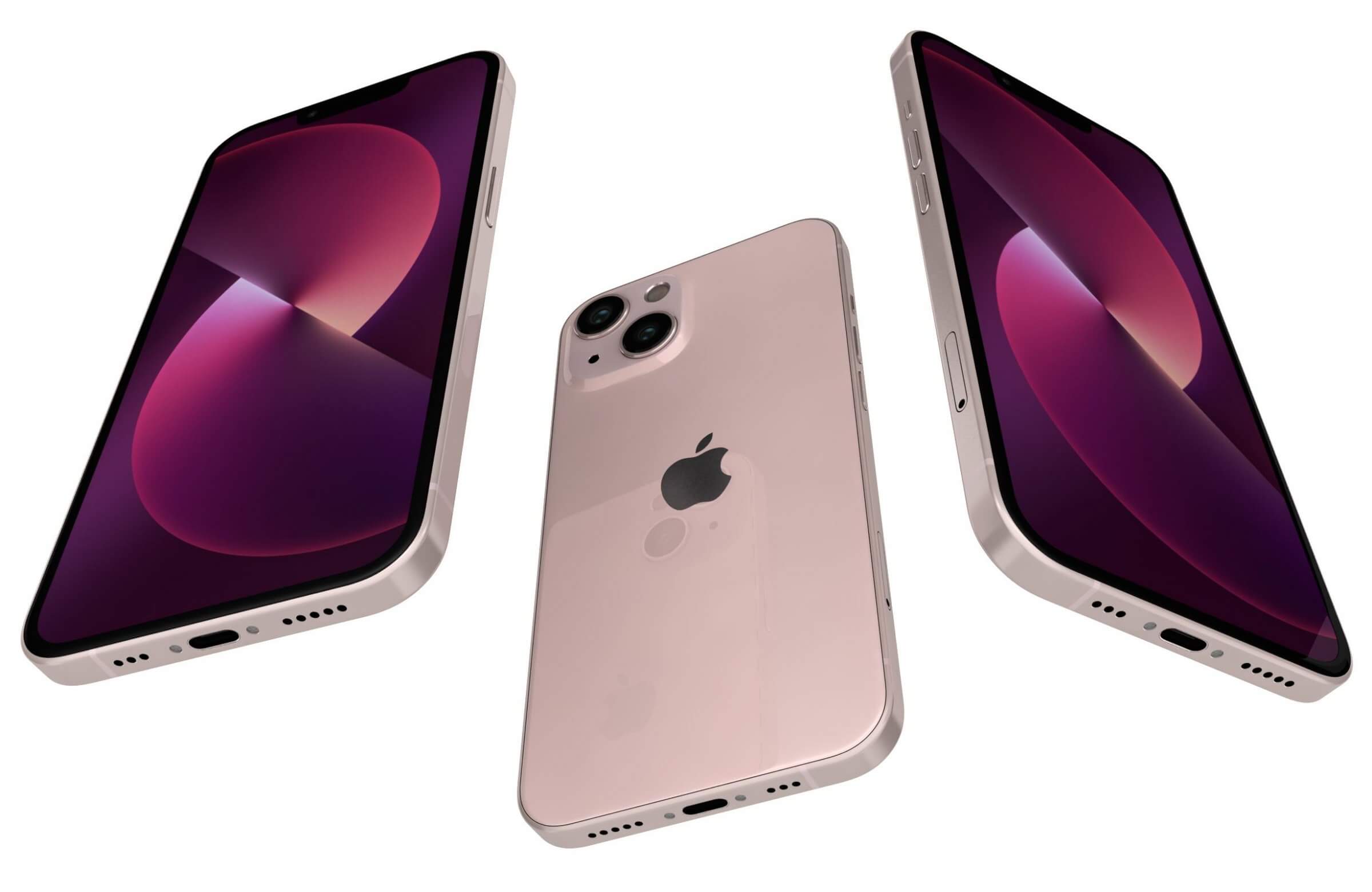 Apple Iphone 13 Mini Pink 3d Model By Rever Art