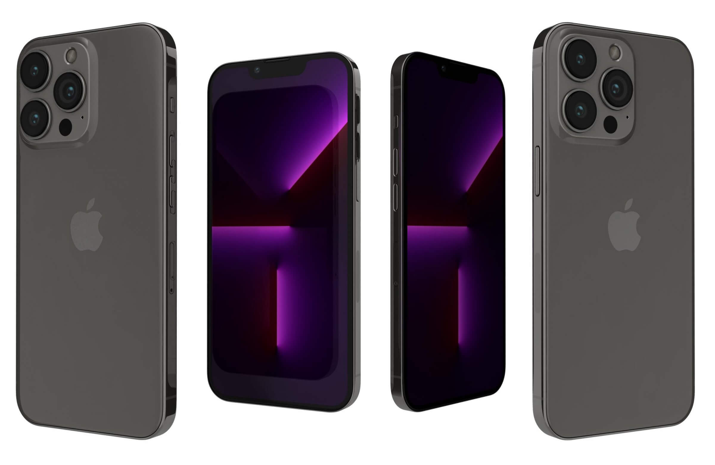 Apple iPhone 13 Pro Max Graphite 3D Model by Rever_Art