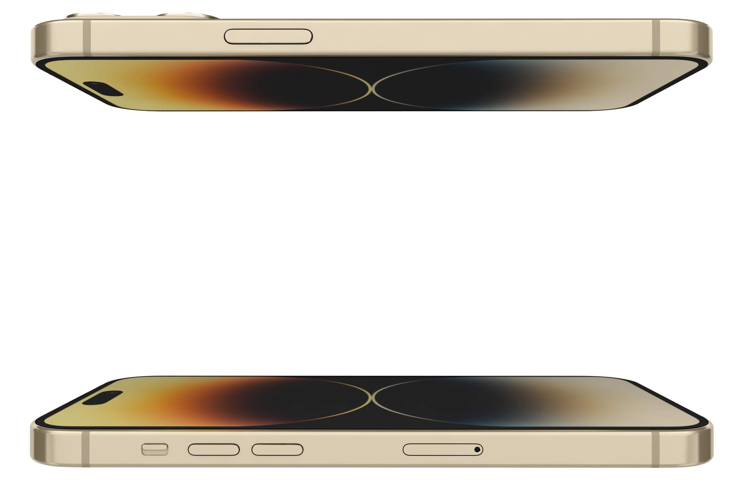 Apple iPhone 14 Pro Max Gold - 3D Model by Rever_Art