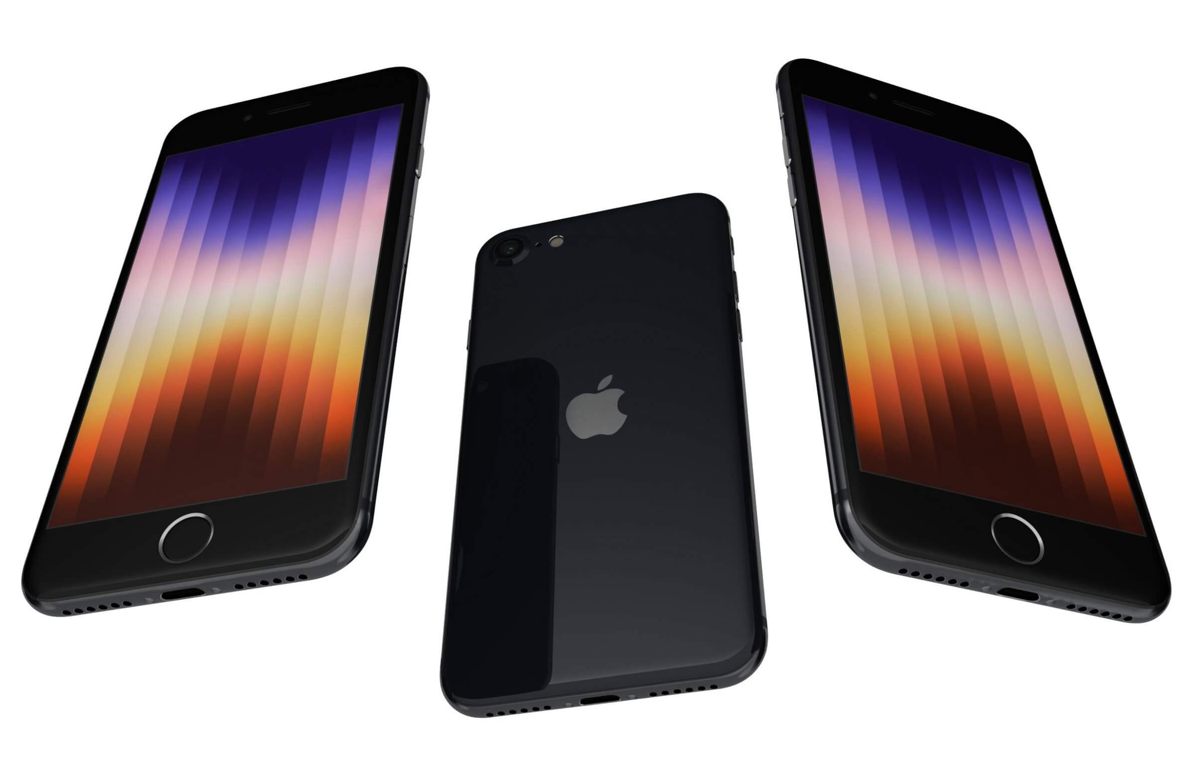 Apple Iphone Se 22 Black 3d Model By Rever Art