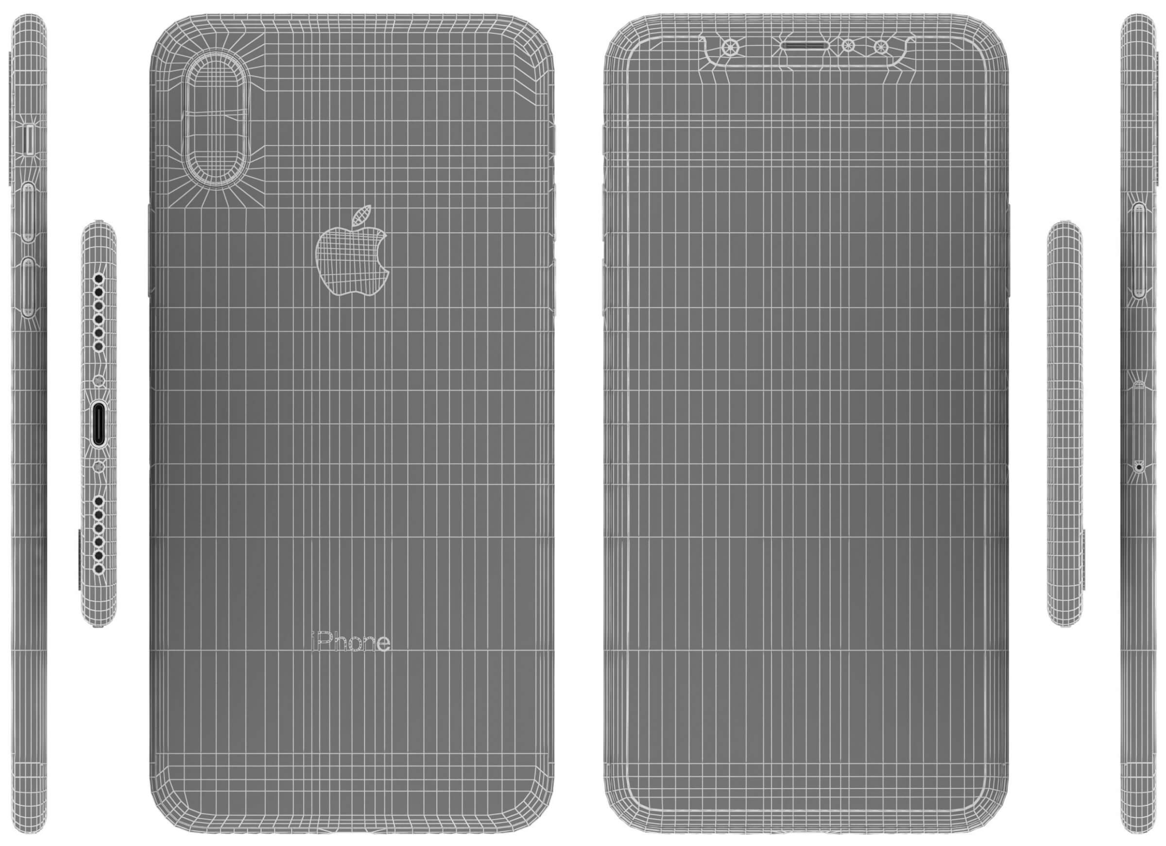 Apple iPhone X Silver - 3D Model by Rever_Art