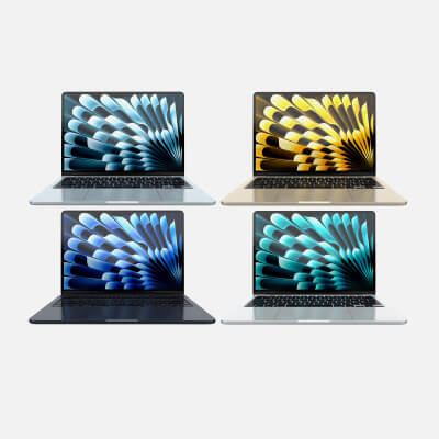 Apple MacBook Air 13 inch With M4 Chip All Colors - 3D Model