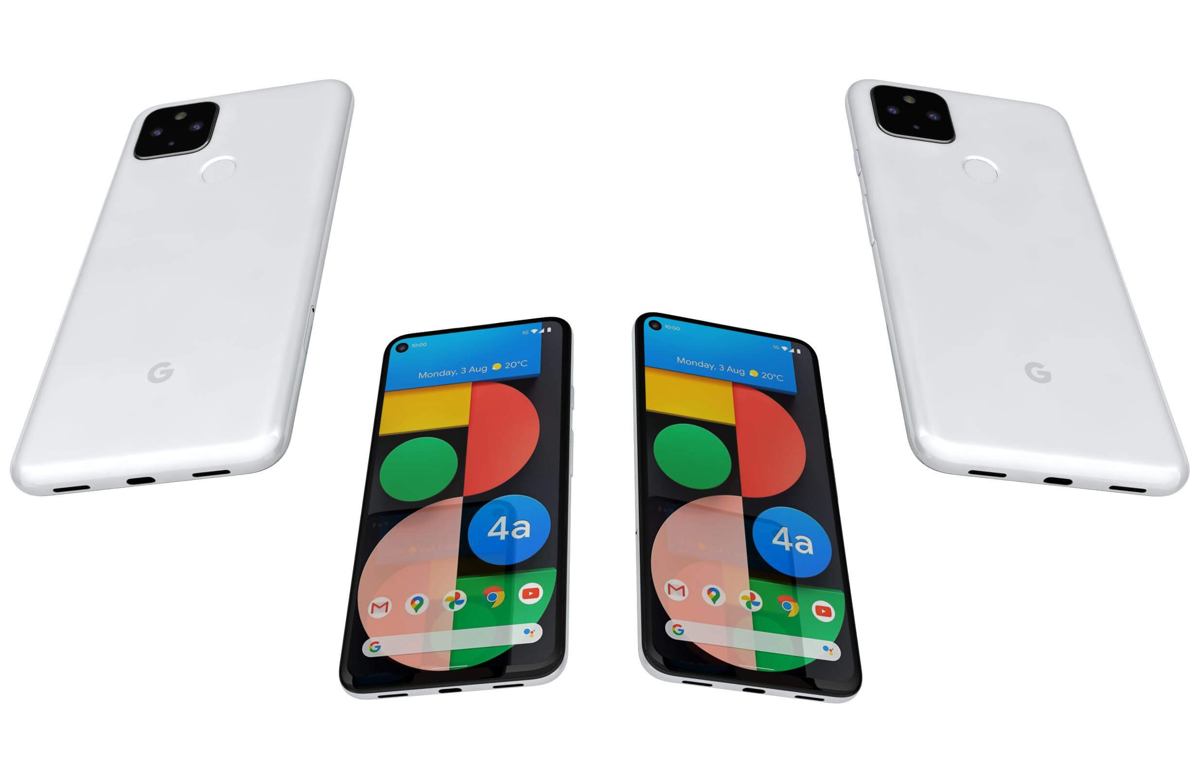 Google Pixel 4A 5G White - 3D Model by Rever_Art