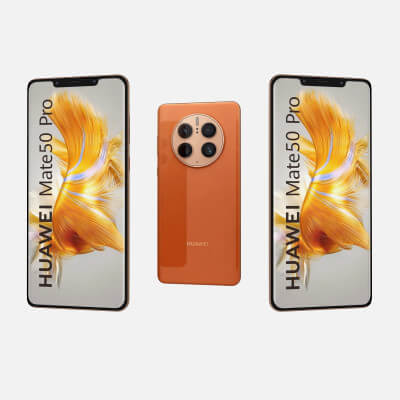 Huawei Mate 50 Pro Orange - 3D Model by Rever_Art