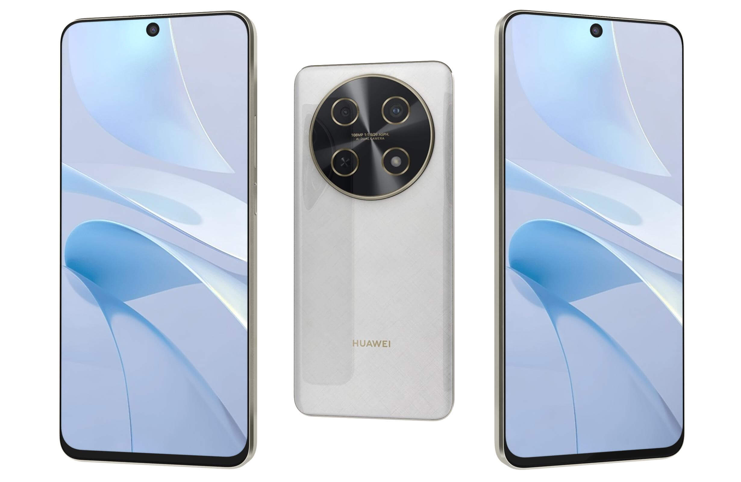 Huawei Nova 13I Blue and White - 3D Model by Rever_Art