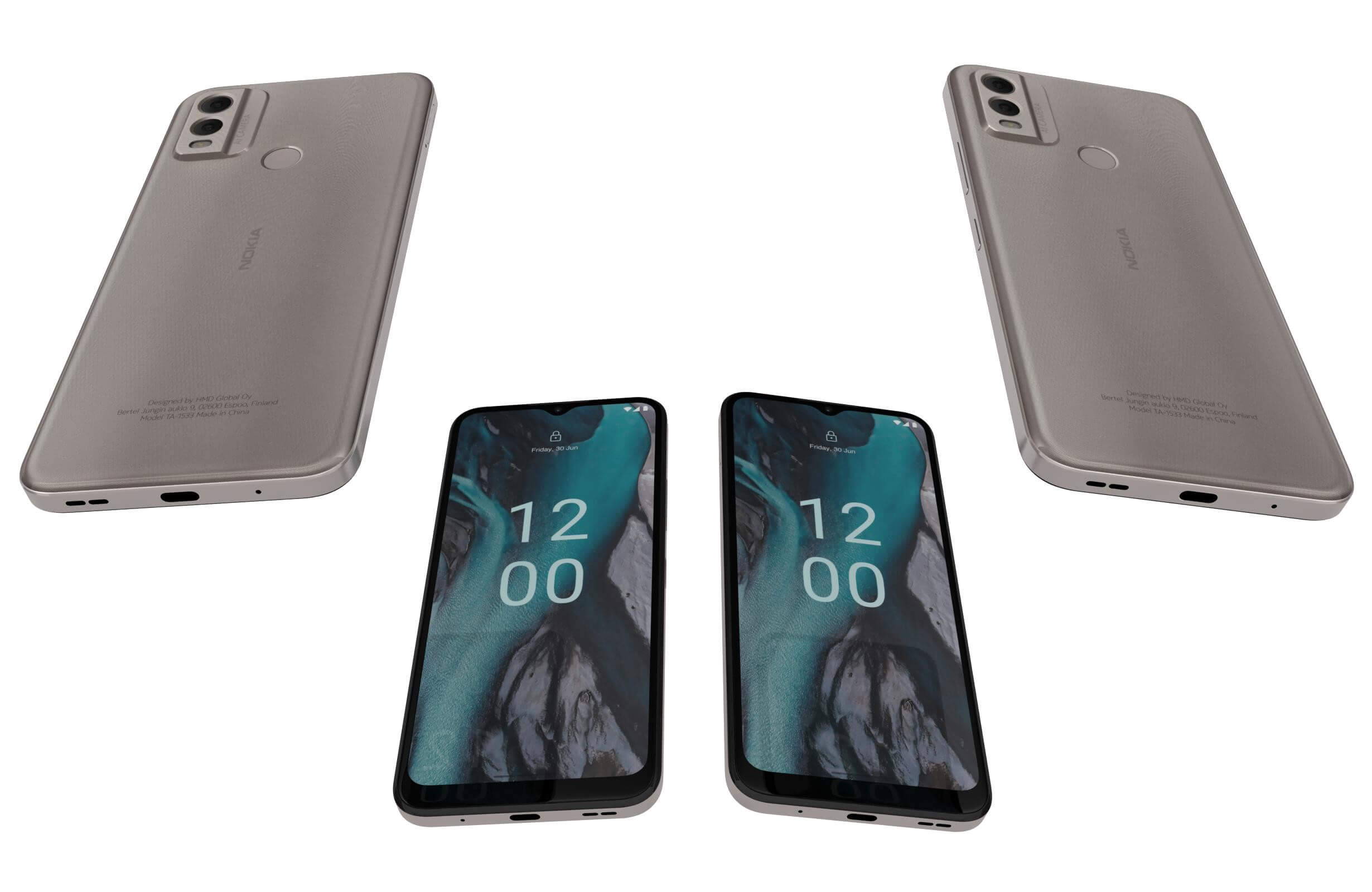 Nokia C22 White - 3D Model by Rever_Art