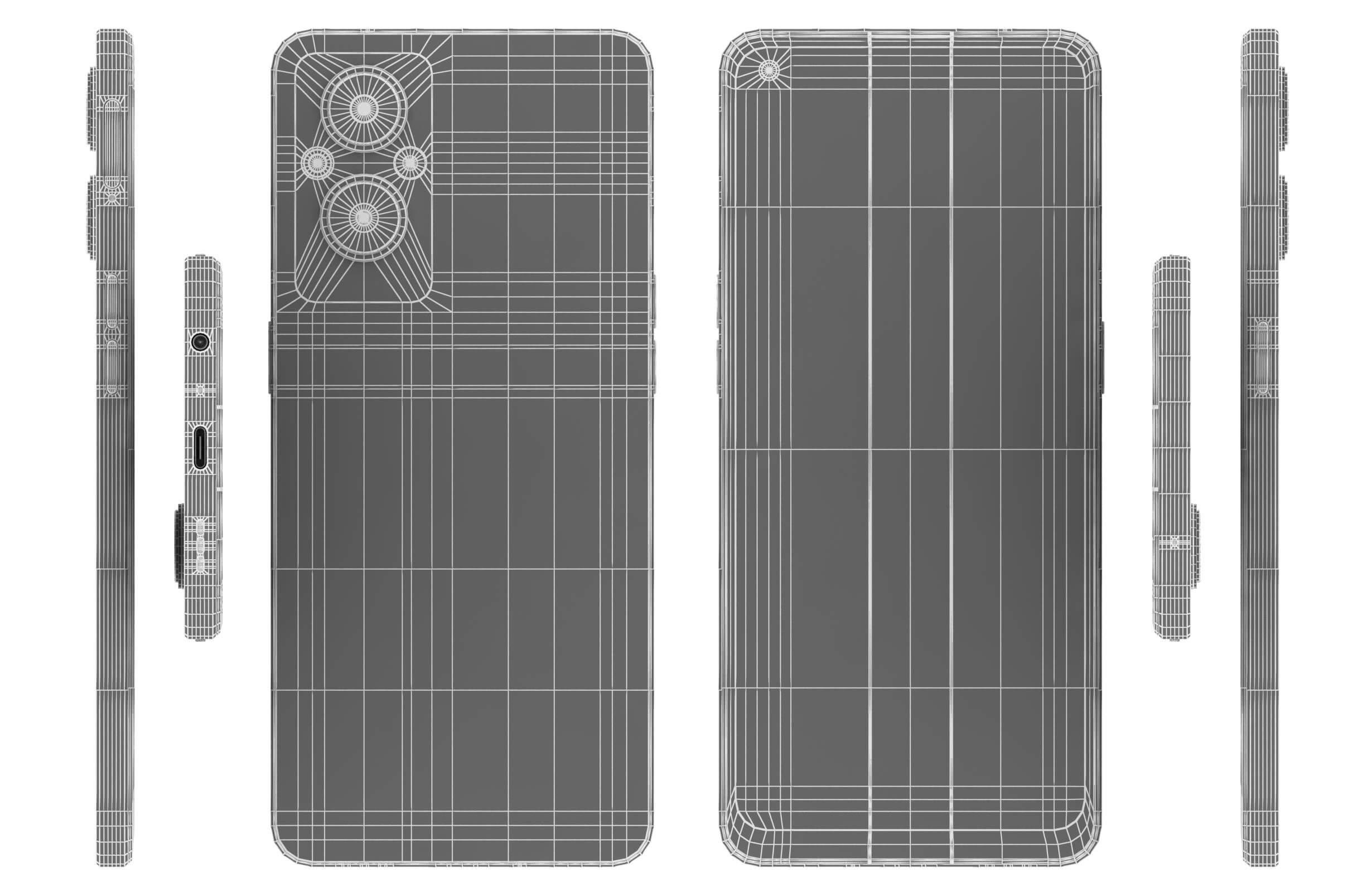 Oppo Reno8 Lite 5G Cosmic Black 3D Model by Rever_Art