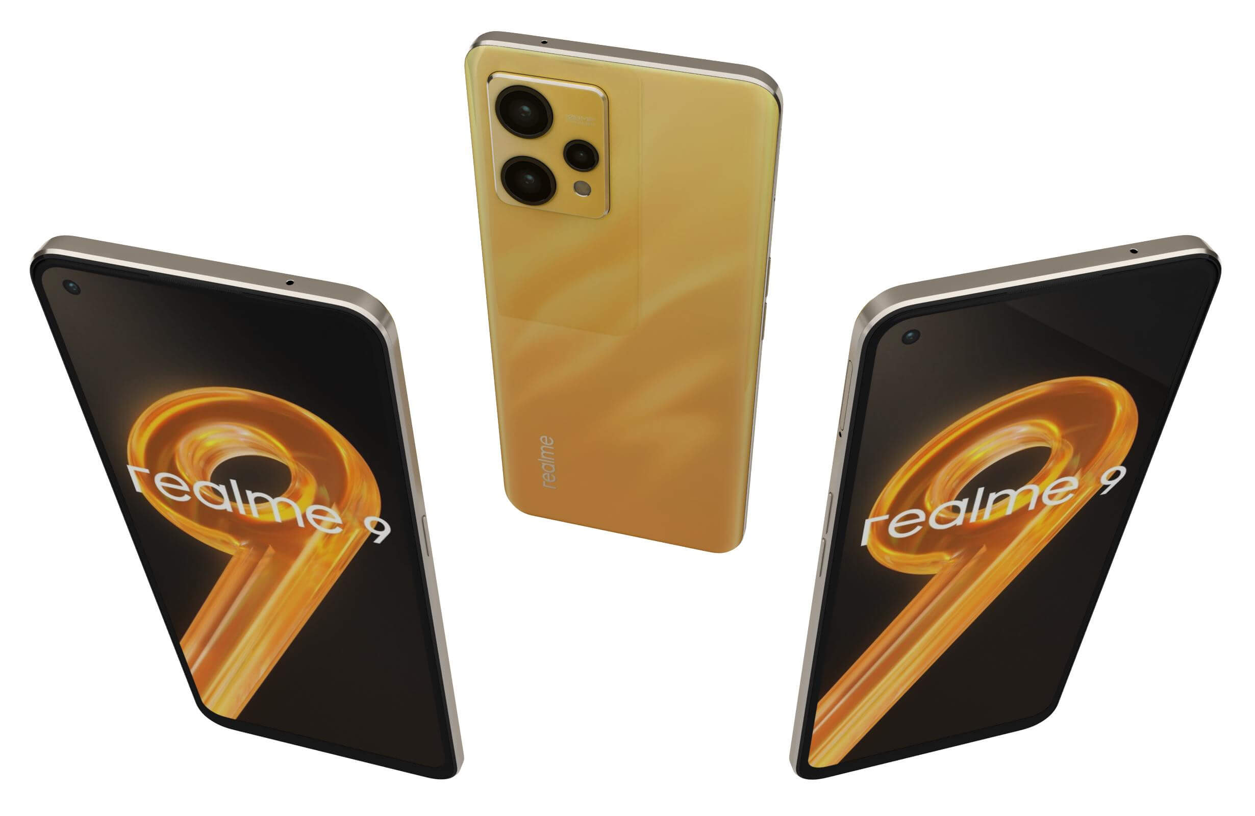 Realme 9 Sunburst Gold - 3D Model by Rever_Art
