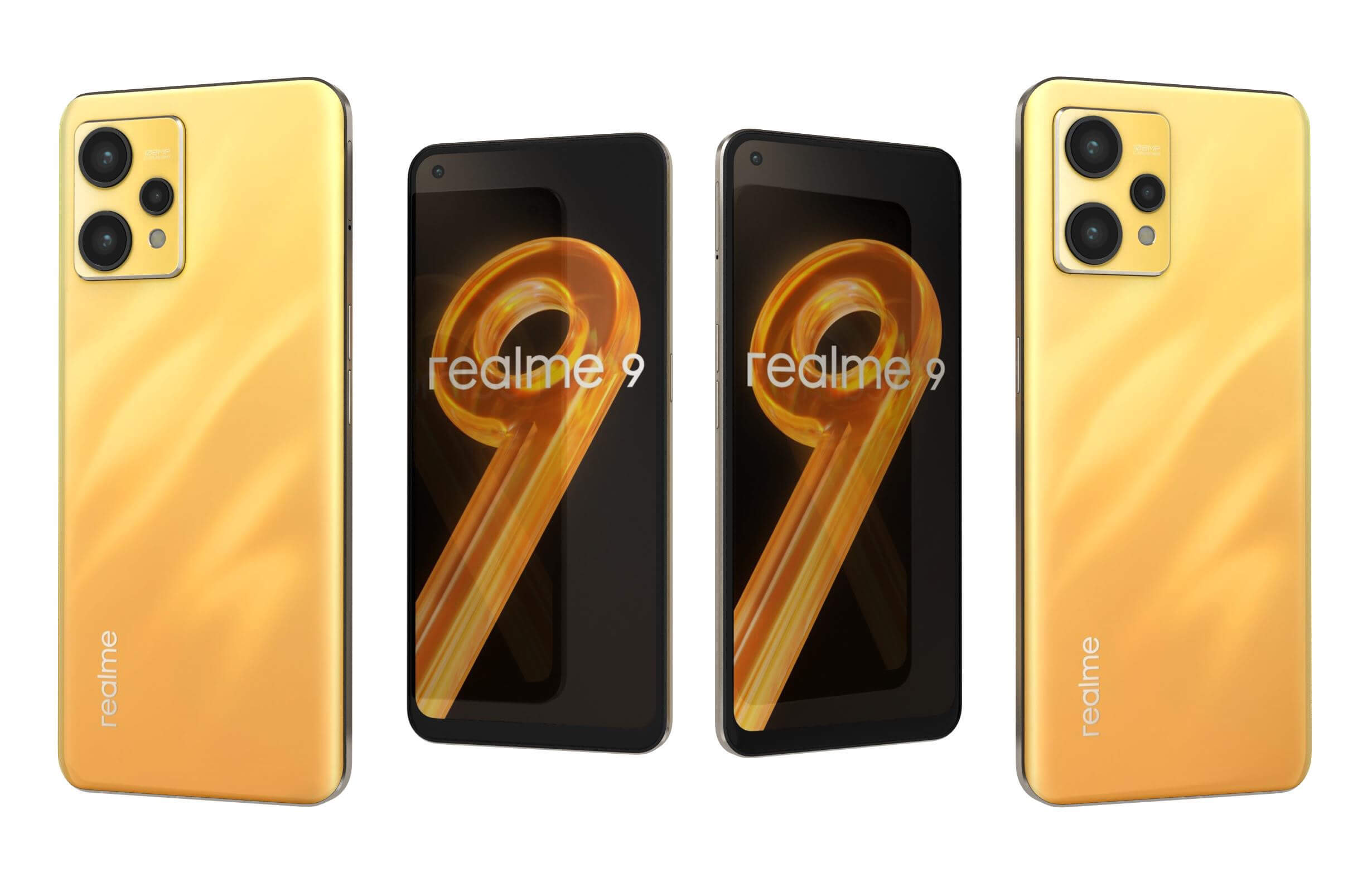 Realme 9 Sunburst Gold - 3D Model by Rever_Art