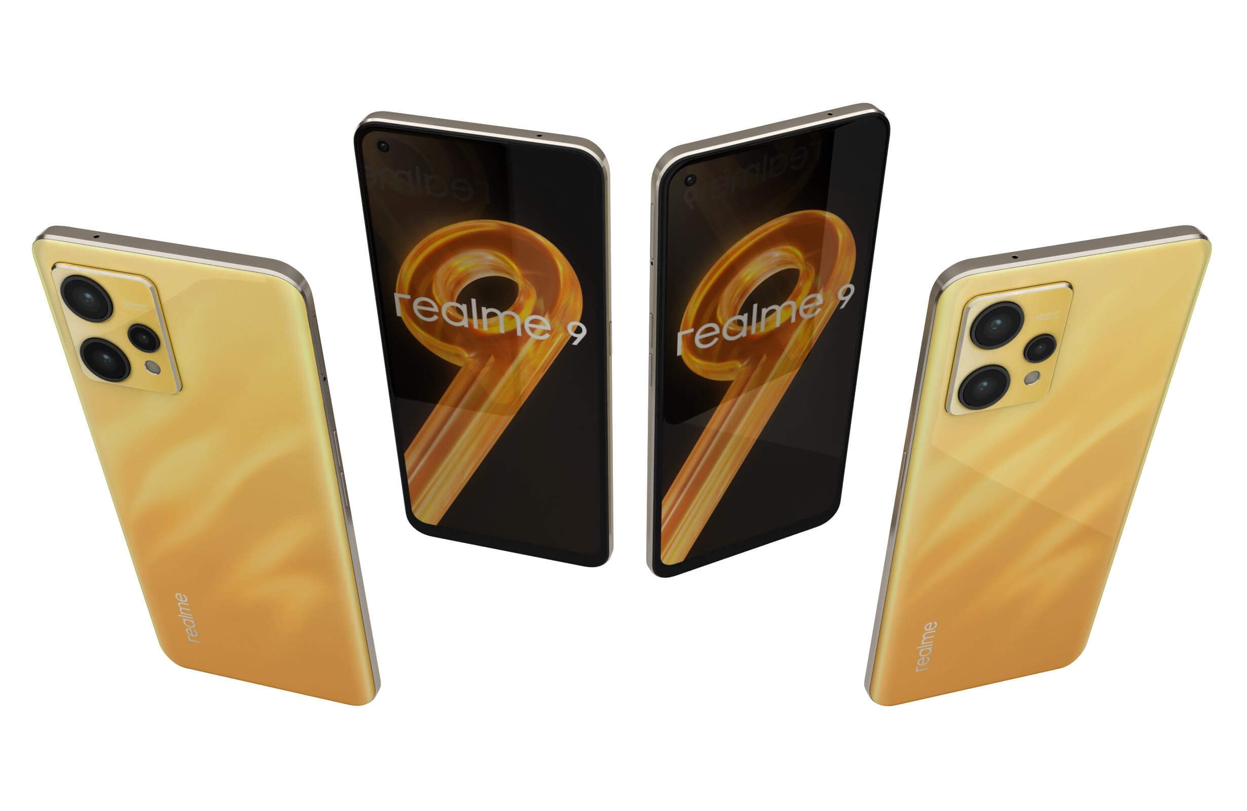 Realme 9 Sunburst Gold - 3D Model by Rever_Art