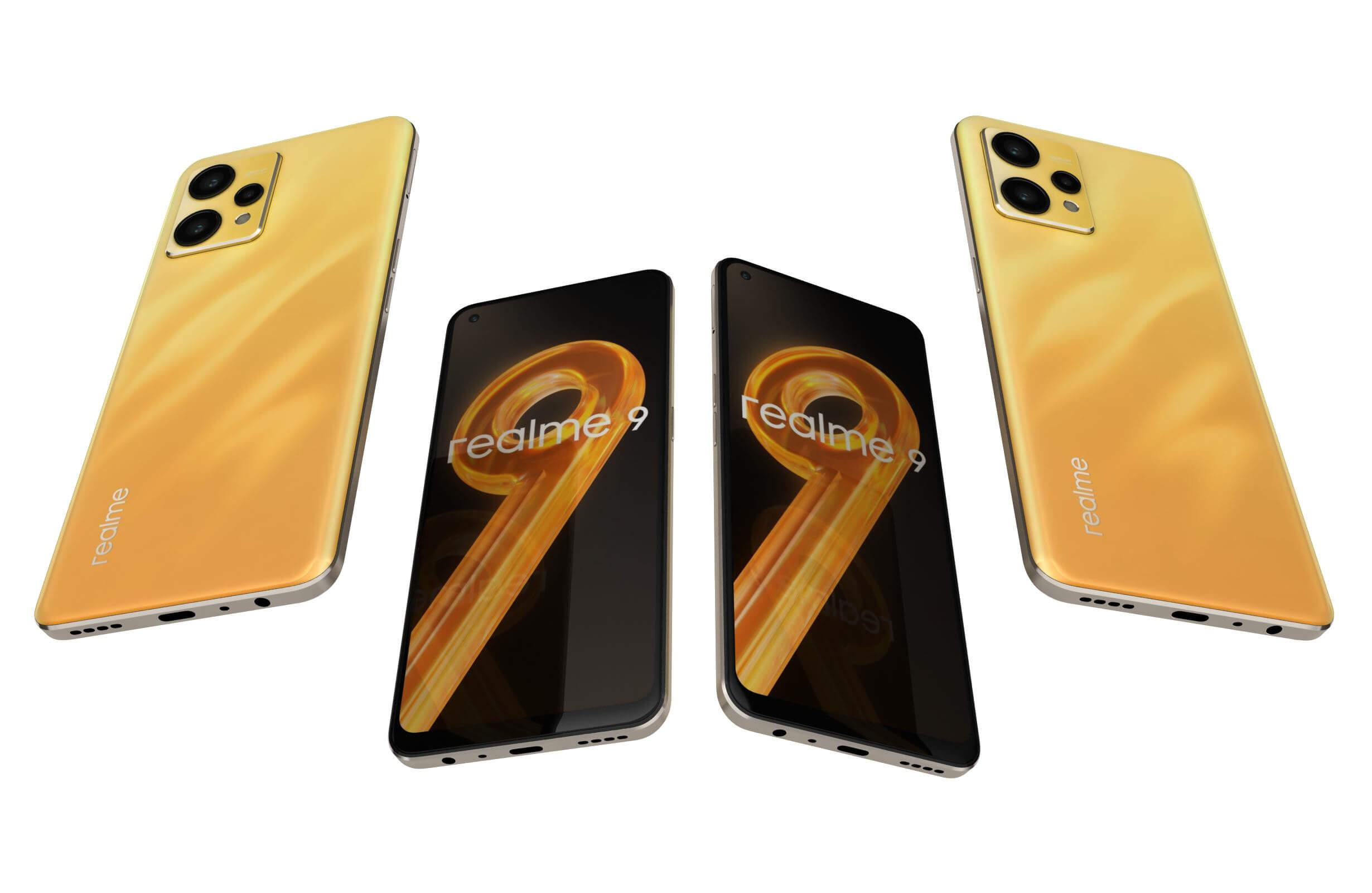 Realme 9 Sunburst Gold - 3D Model by Rever_Art