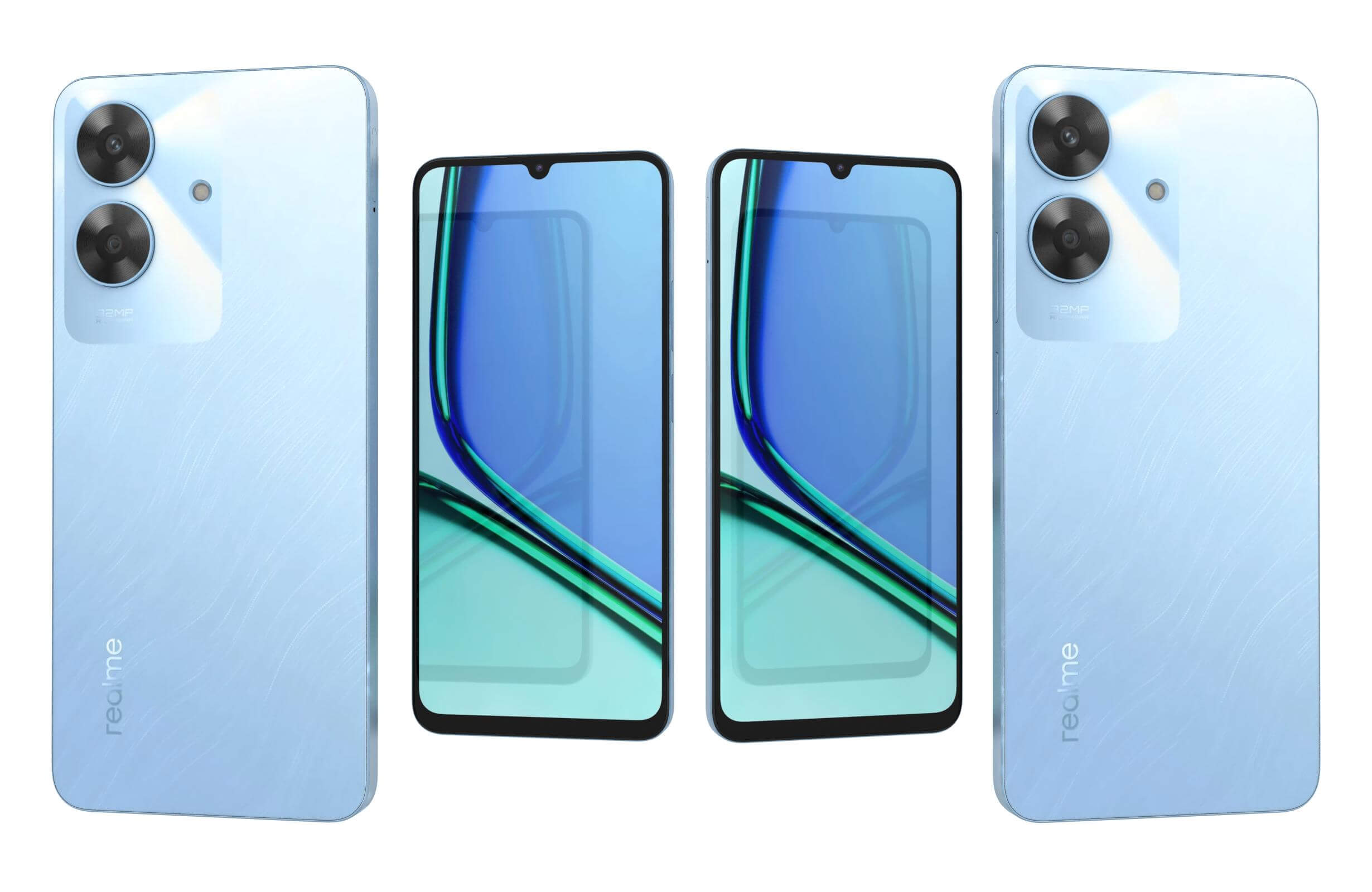 Realme Note 60 Marble Black and Voyage Blue - 3D Model by Rever_Art