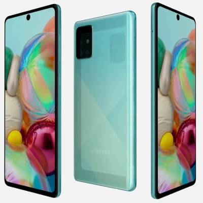 Samsung Galaxy A71 Blue - 3D Model by Rever_Art