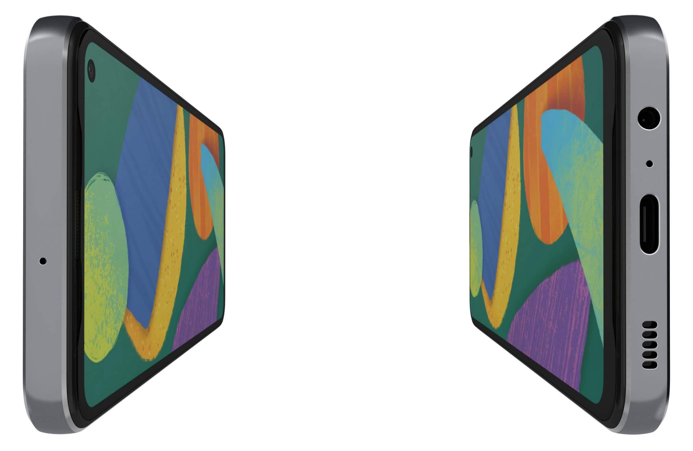 Samsung Galaxy F52 5G Black And White 3D Model by Rever_Art