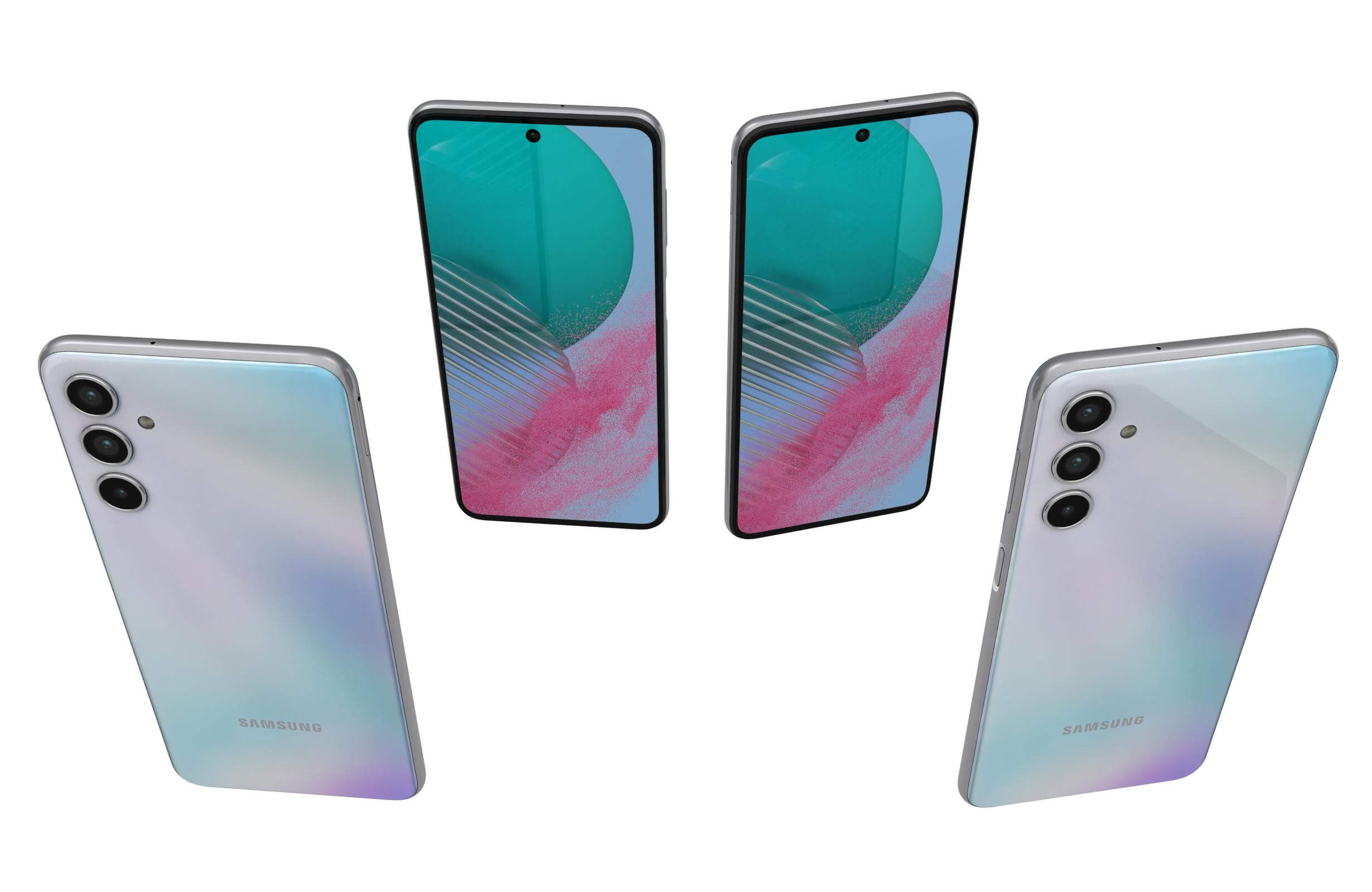 Samsung Galaxy M54 Silver - 3D Model by Rever_Art