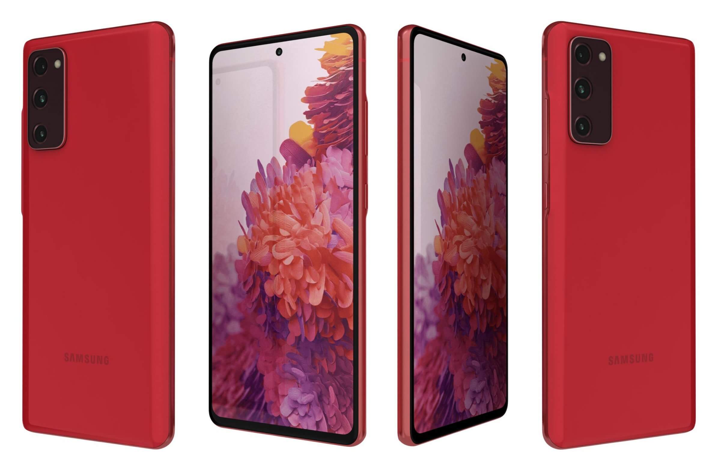 Samsung Galaxy S20 FE Cloud Red 3D Model