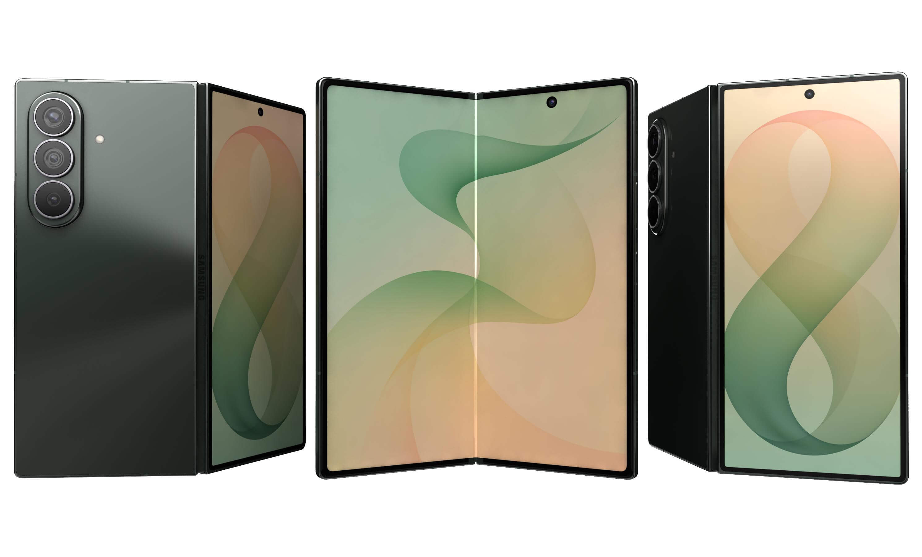 Samsung Galaxy Z Fold8 Ultra Green Shadow - 3D Model by Rever_Art