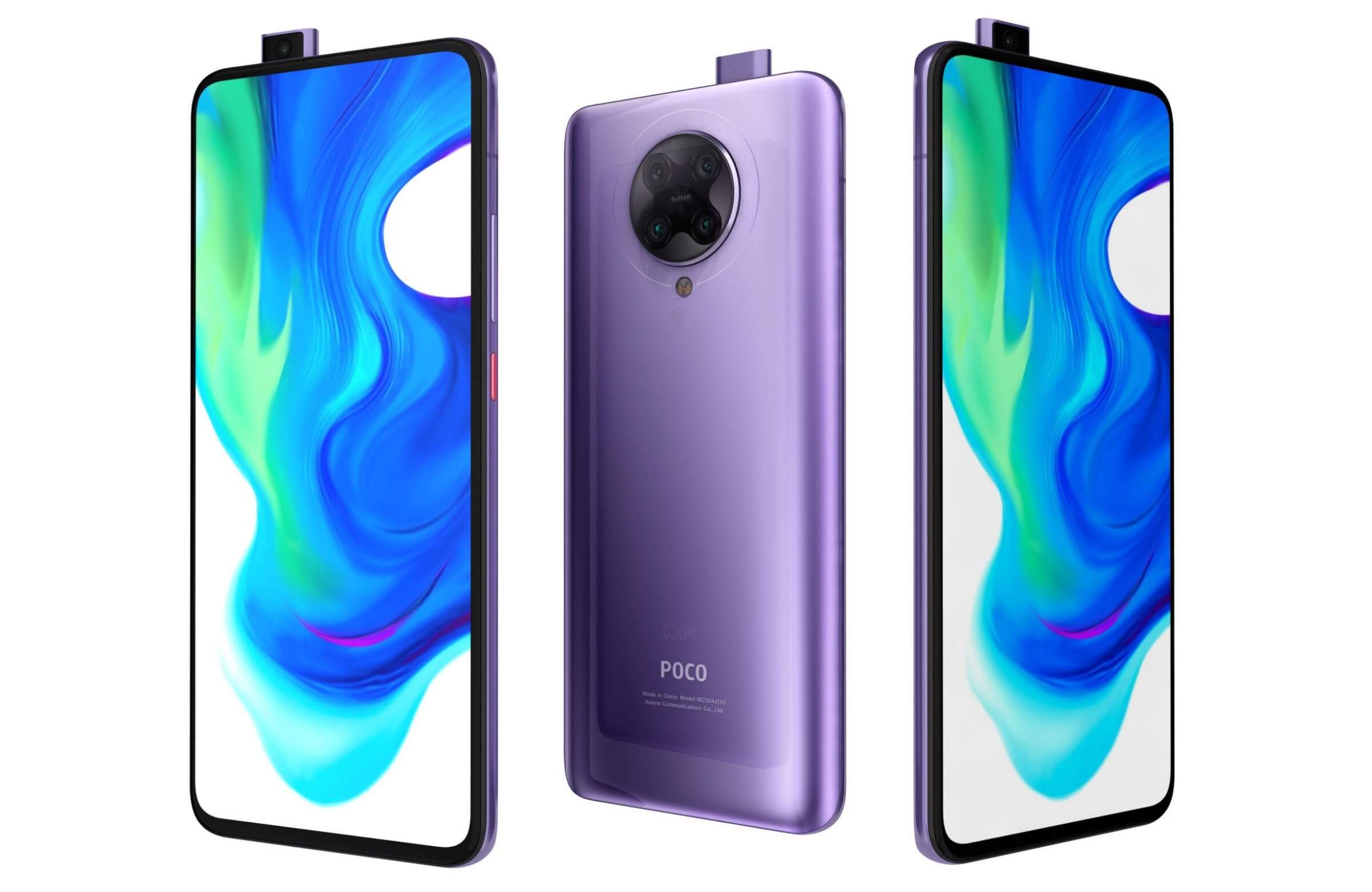 Xiaomi Poco F2 Pro Electric Purple - 3D Model by Rever_Art