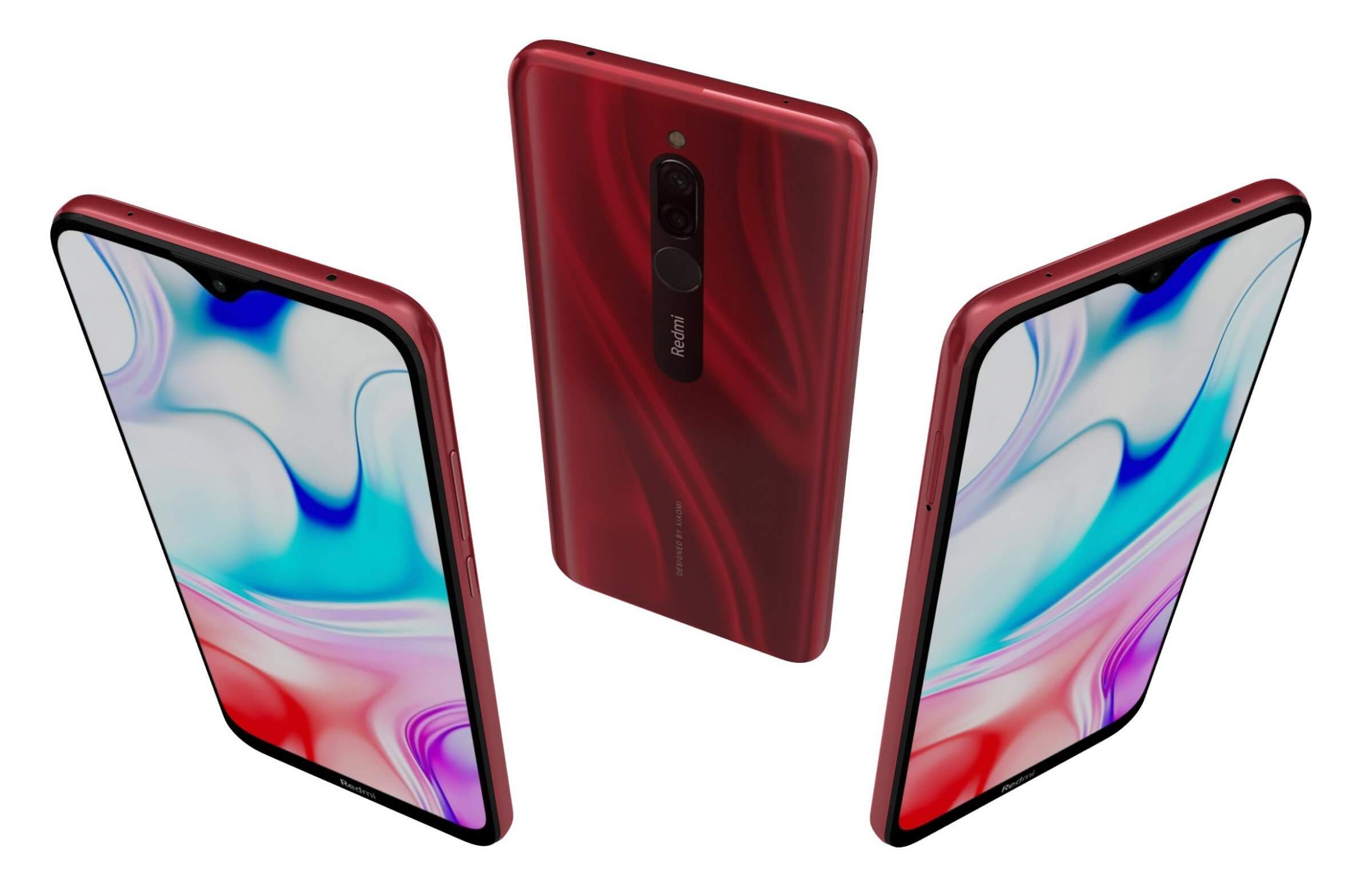 Xiaomi Redmi 8 Ruby Red - 3D Model by Rever_Art