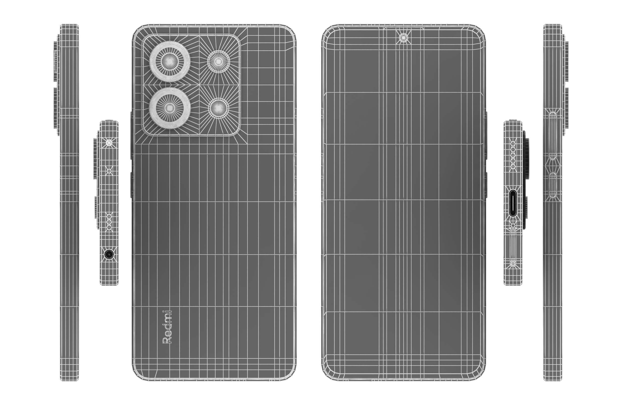 Xiaomi Redmi Note 13 Pro Black - 3D Model by Rever_Art