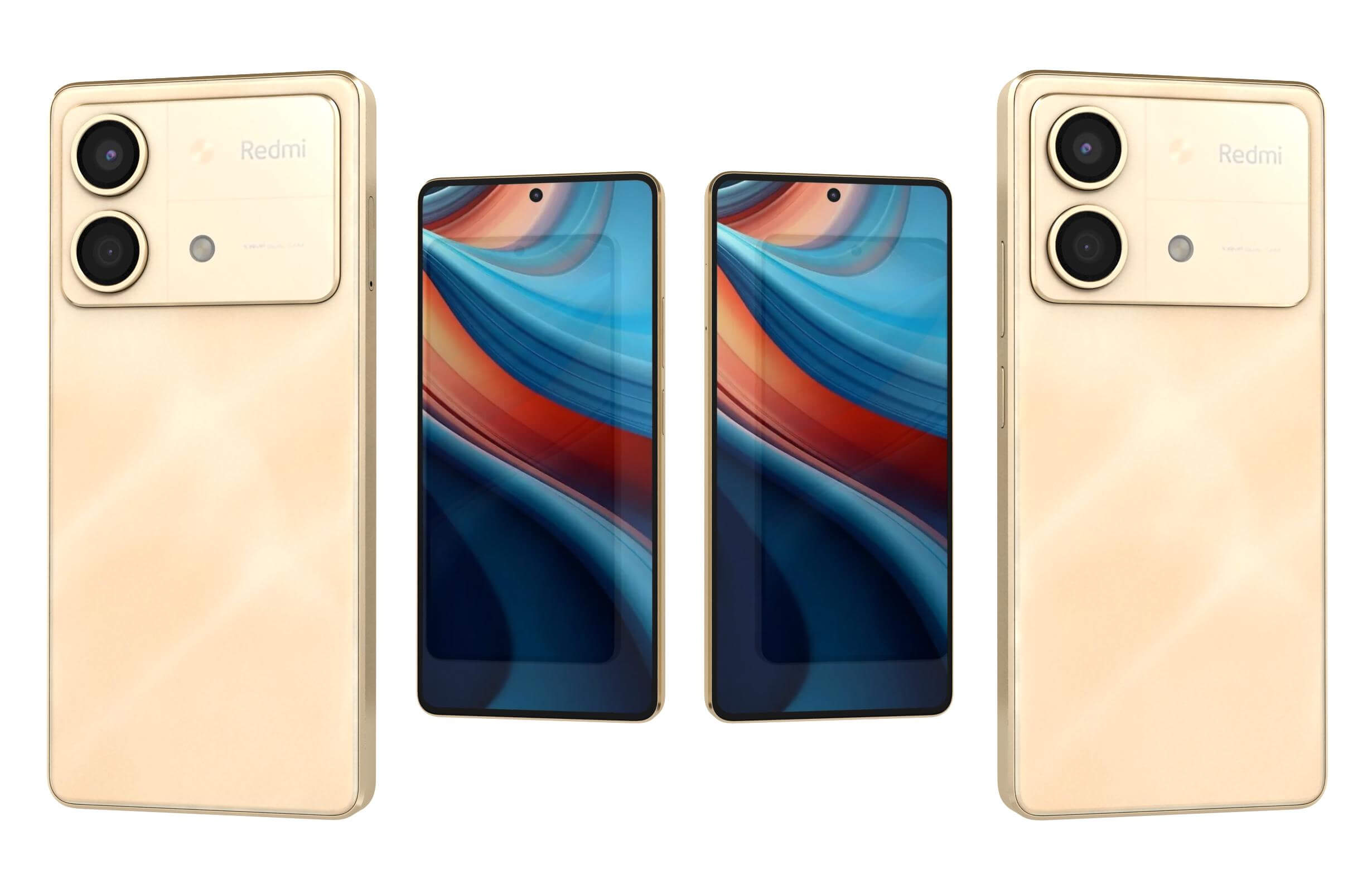 Xiaomi Redmi Note 13R Pro Gold - 3D Model by Rever_Art