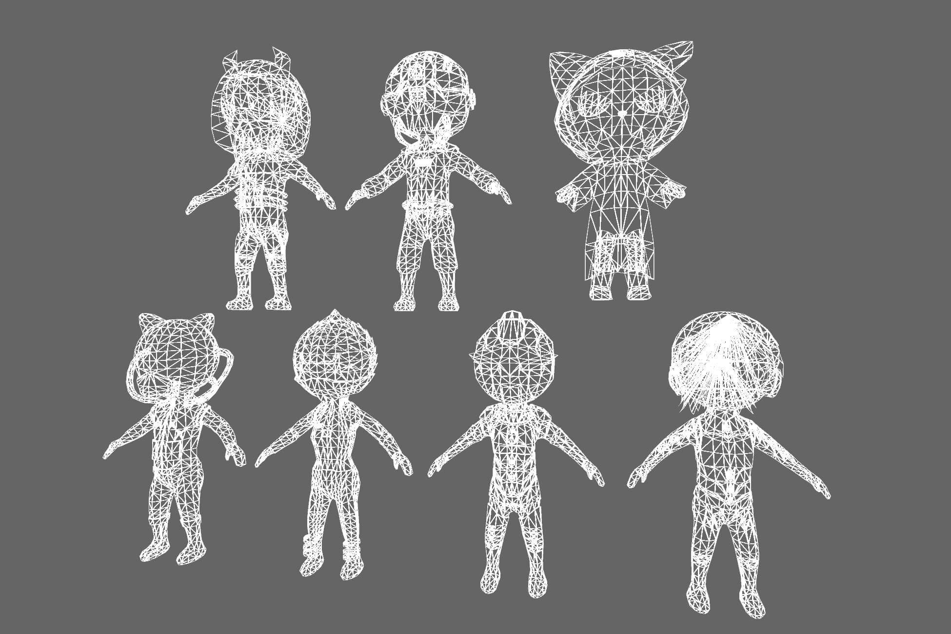 Low Poly 7 Sci-Fi Heros - Fantasy Characters Pack 3D Model by Revereel ...