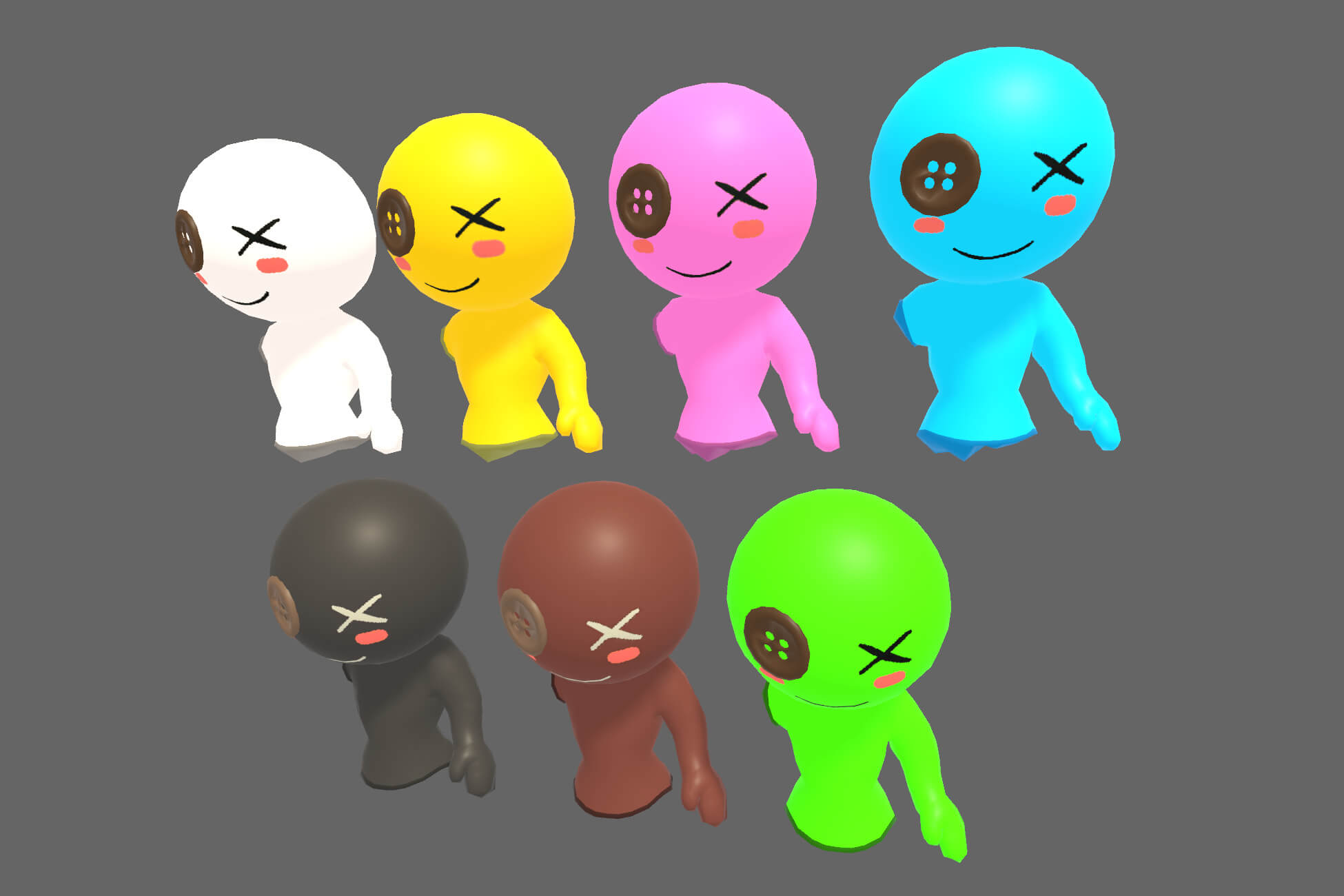 Low Poly Casual Horror Doll Pack - Free 3D Model by Revereel Studio