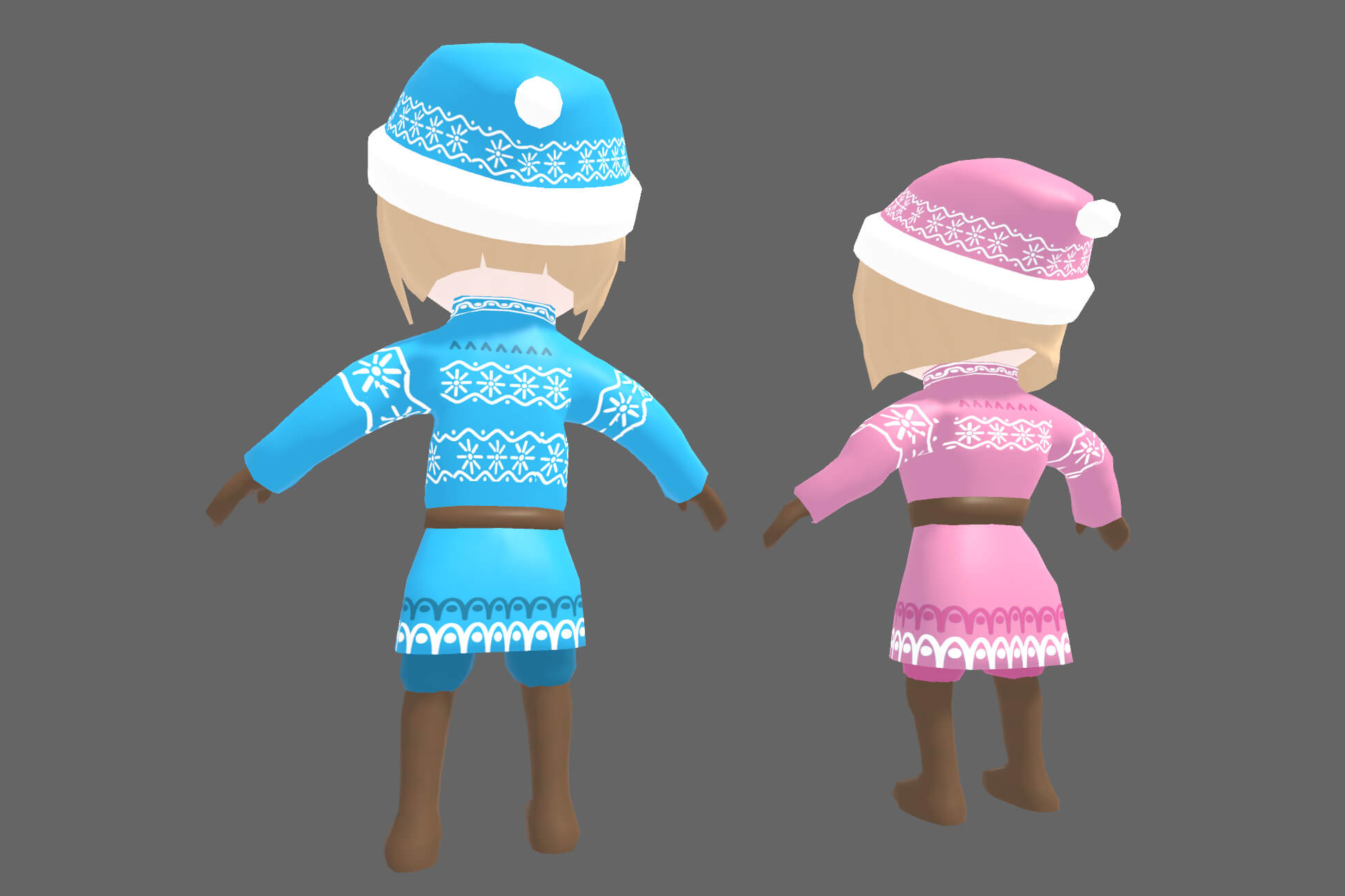 Low Poly Winter Girl - Fantasy Characters Pack 3D Model by Revereel Studio