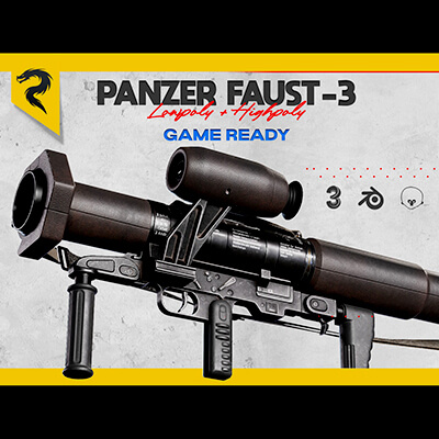 Panzerfaust 3 Rocket Launcher Game Ready Asset