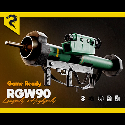 RGW 90 Rocket Launcher Game Ready Asset