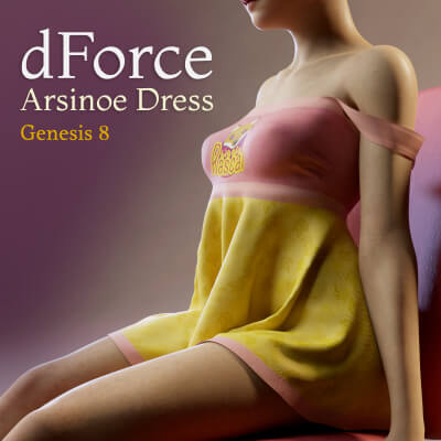 dForce Arsinoe Dress for Genesis 8 Female by Rigel_One